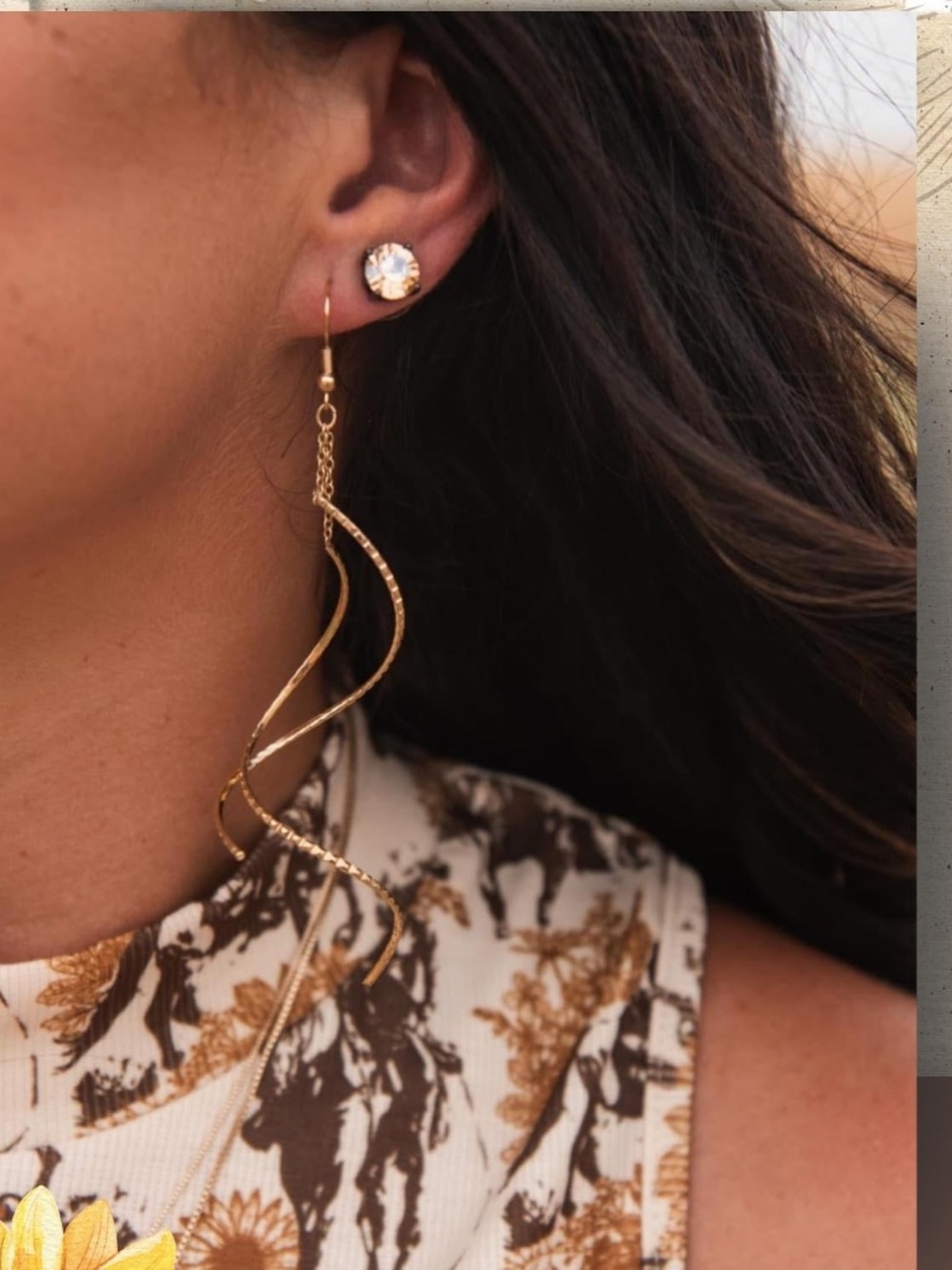 Park Lane Whisper Earrings Gold NWT